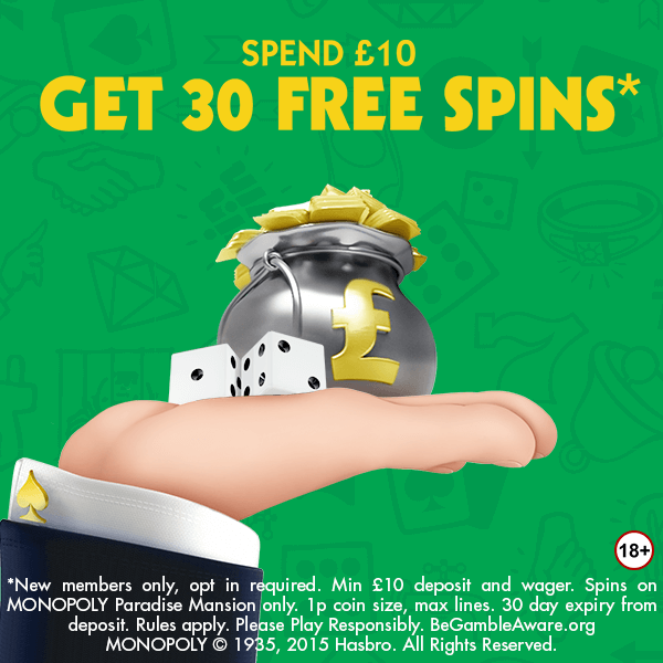 Monopoly Casino Offer Focus Ad